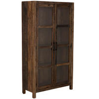 VITRINE aus Holz, braun, 100x40x180cm - Braun, Holz (100/180/40cm) - Wanderlust