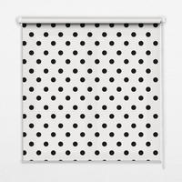 VNÚTORNÁ roleta - okenná roleta - roleta - 100x100 cm - Čierne bodky - čierna, plast (100/100/0.5cm) - TULUP