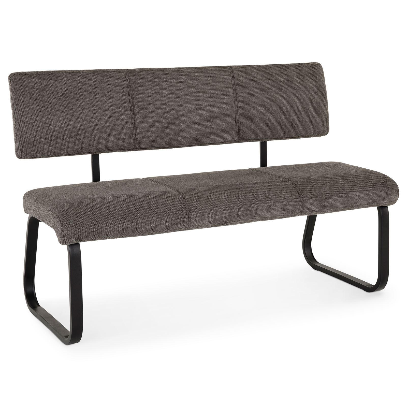 Idimex Esszimmerbank Schwarz 136x89x59 cm