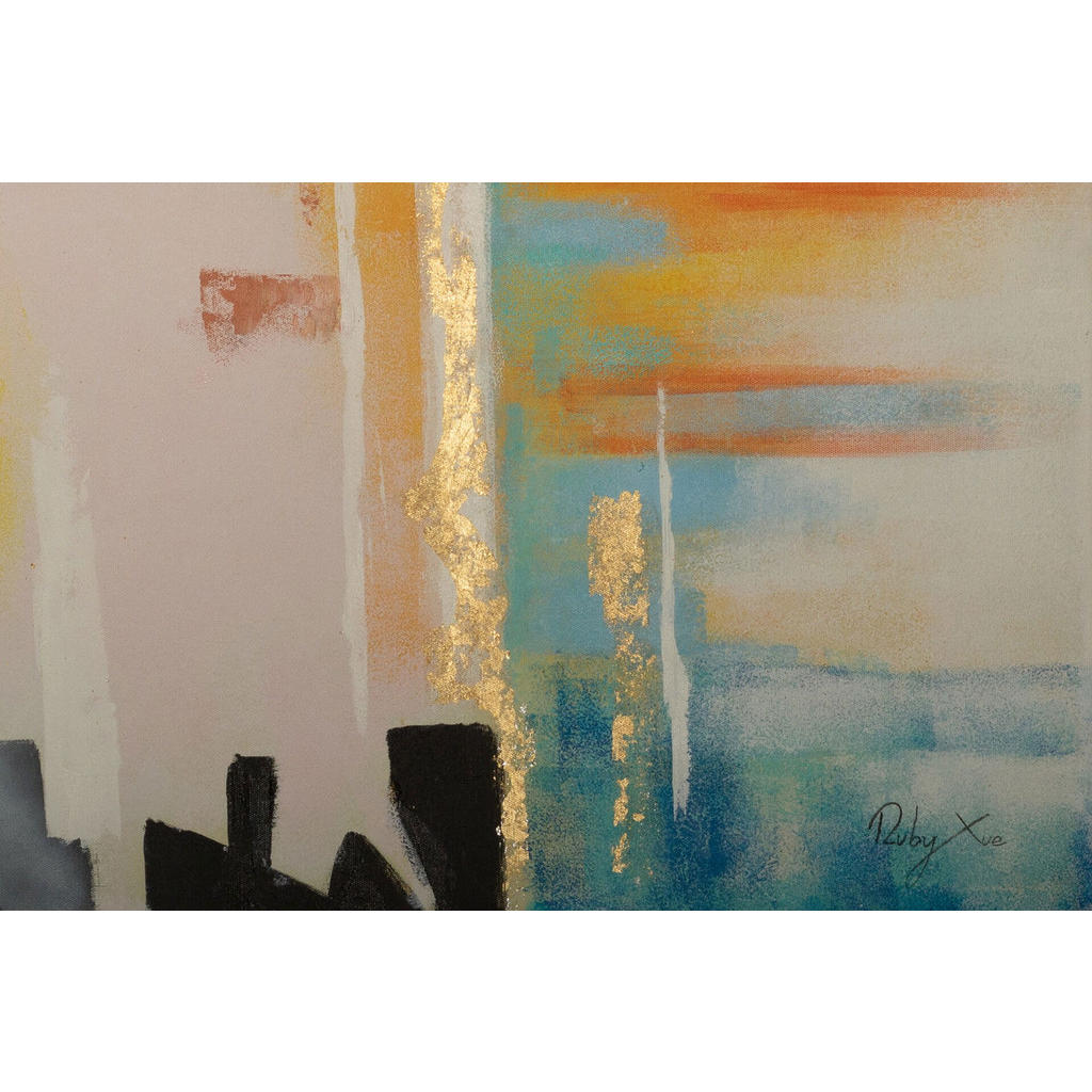 Thumbnail - Kunstloft Acrylbild, Mehrfarbig, Textil, Holz, 80x80 cm, Bilder und Zubehör, Wandbilder, Leinwandbilder