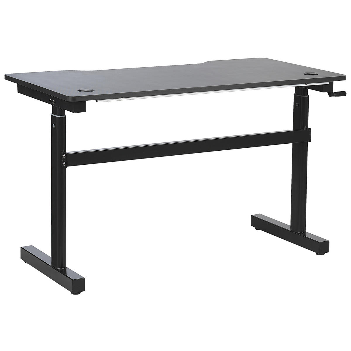 SPIELTISCH schwarz 120/60/72-114 cm Durbin - Schwarz, Holzwerkstoff (60/120/72cm) - Beliani