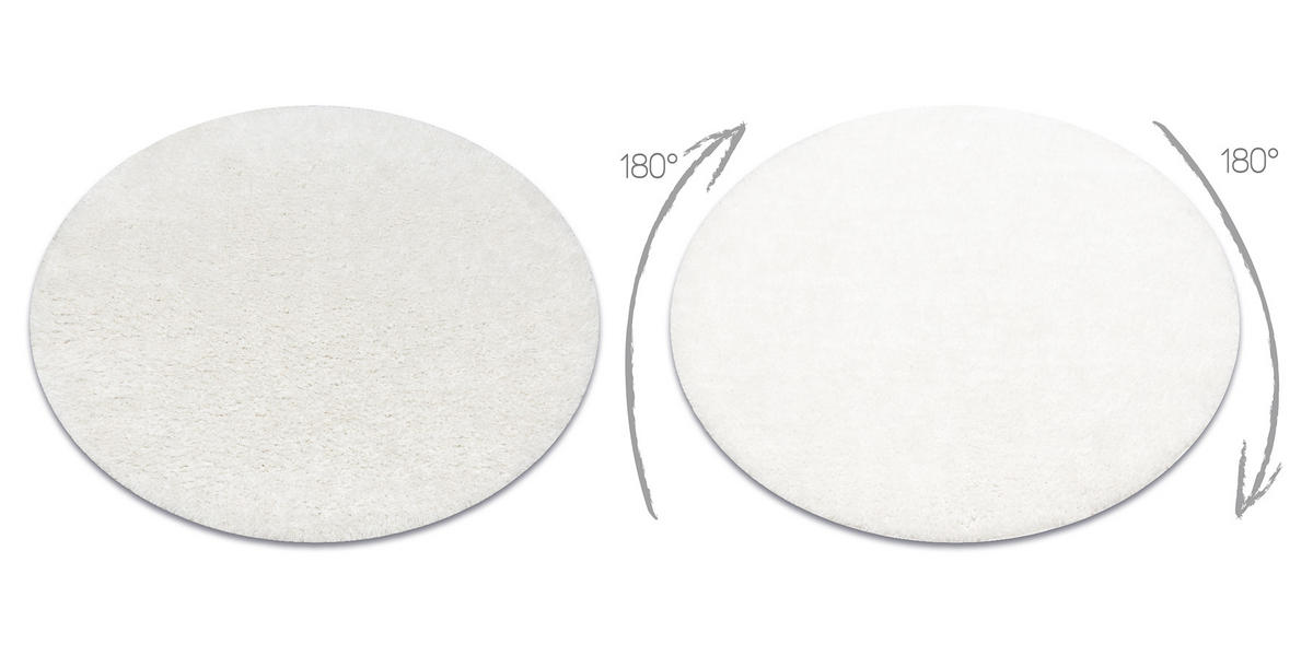 TEPPICH Buenos 80 cm - Weiß, Textil (80/80cm) - rugsX