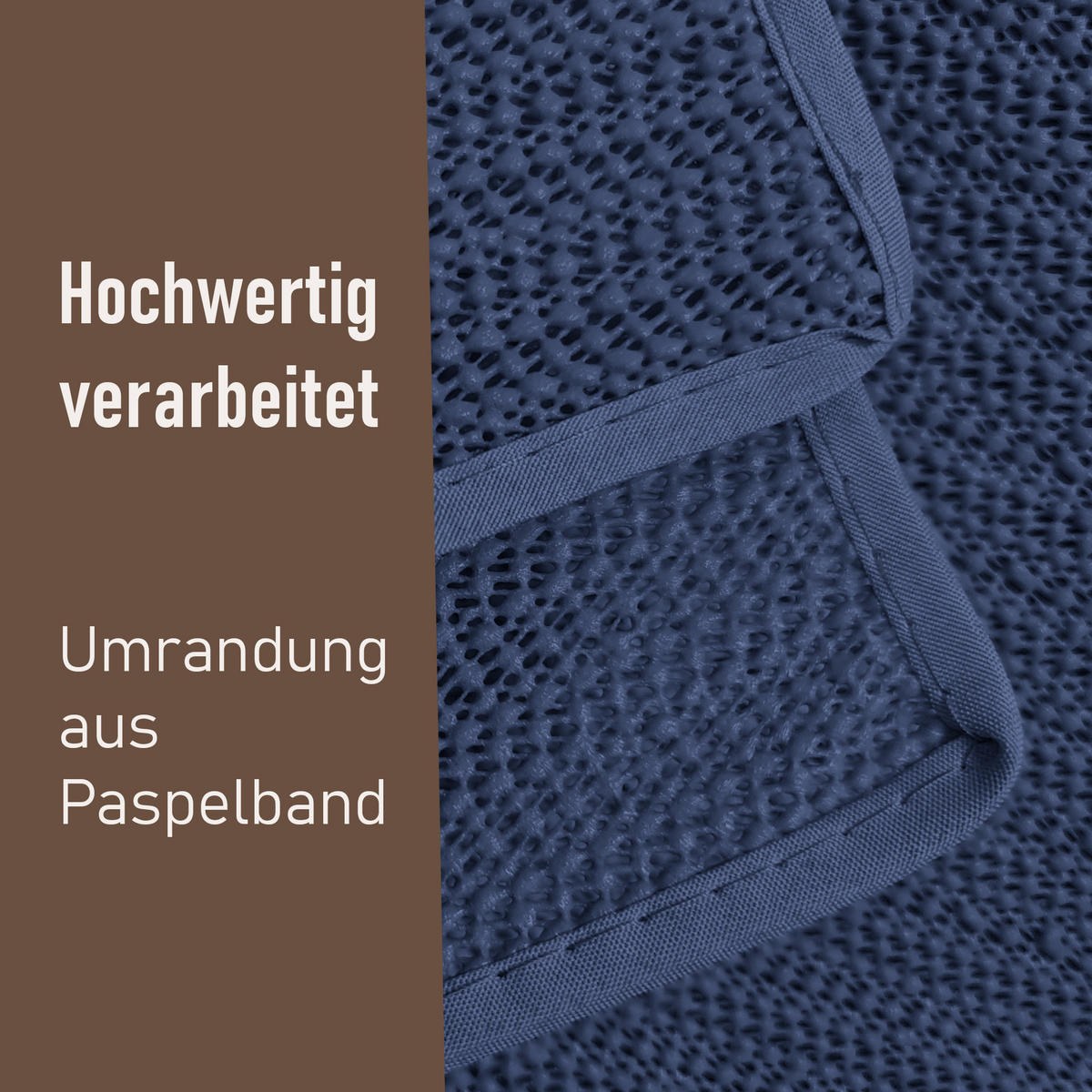 TISCHDECKE Garten Weichschaum 130x160cm - Navy - Dunkelblau, Kunststoff (160/130cm) - Bestlivings