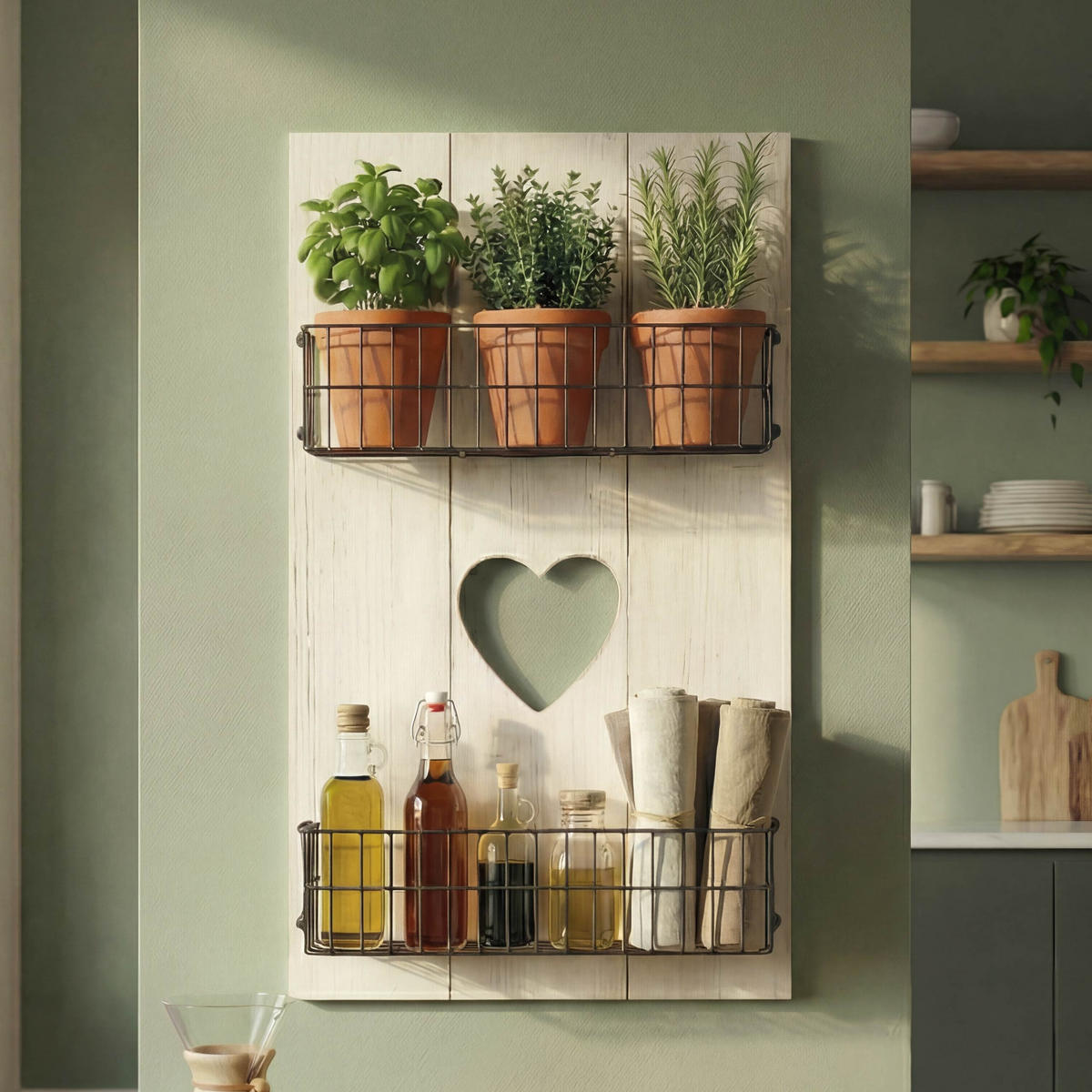 WANDREGAL MASSIVHOLZ SHABBY Weiß, Schwarz - Schwarz/Weiß, Holz (40/70/10cm) - MCW