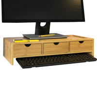 MONITORSTÄNDER Natur - Naturfarben, Holz (25/51/12cm) - SoBuy