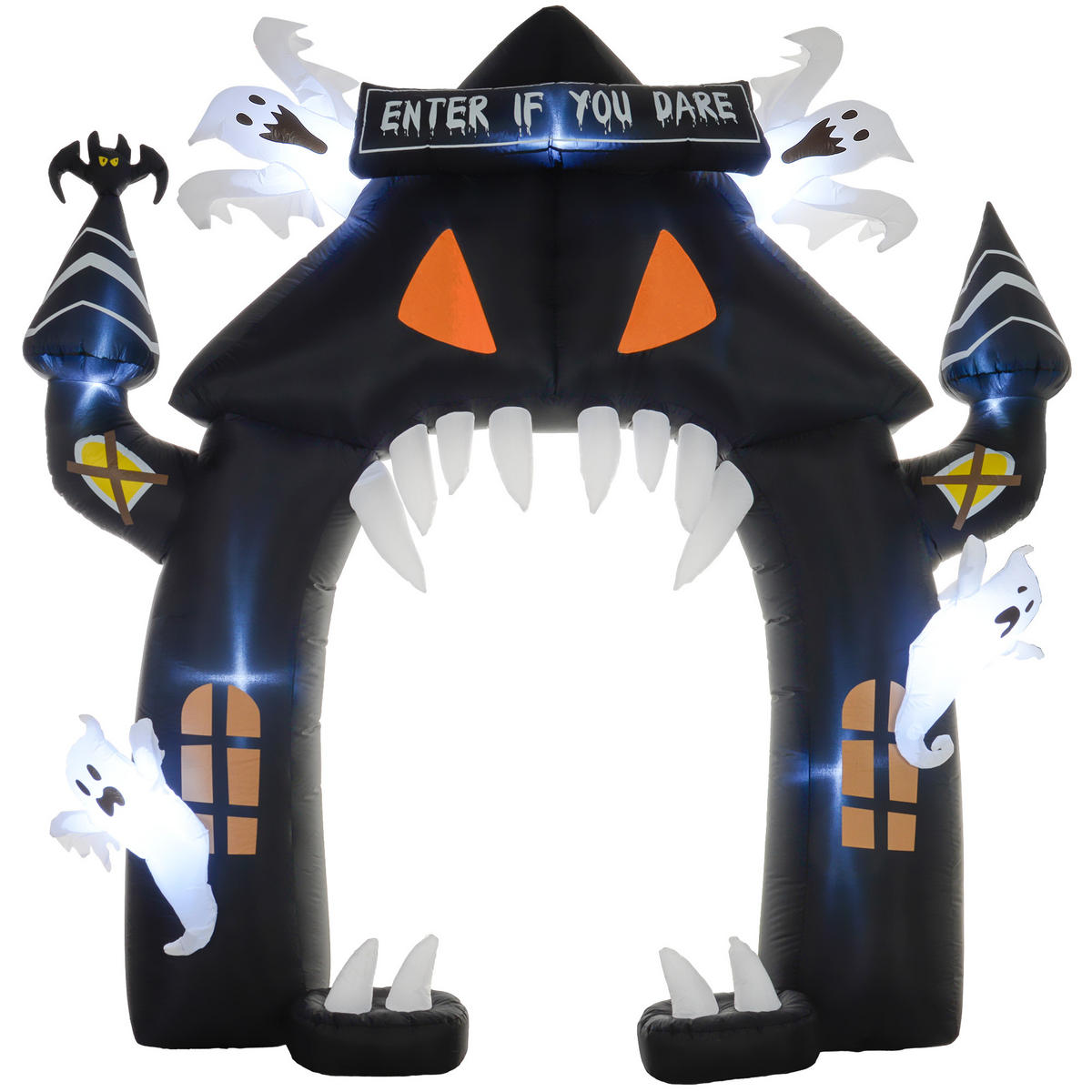 HALLOWEEN 300 cm Große, LED-Beleuchtung - Schwarz, Kunststoff (300/300/76cm) - Outsunny