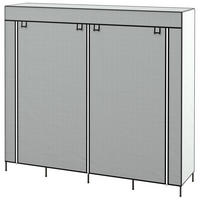 STOFFSCHRANK Kleiderschrank, Dunkelgrau - Dunkelgrau, Metall (42.5/169.5/166cm) - HOMCOM