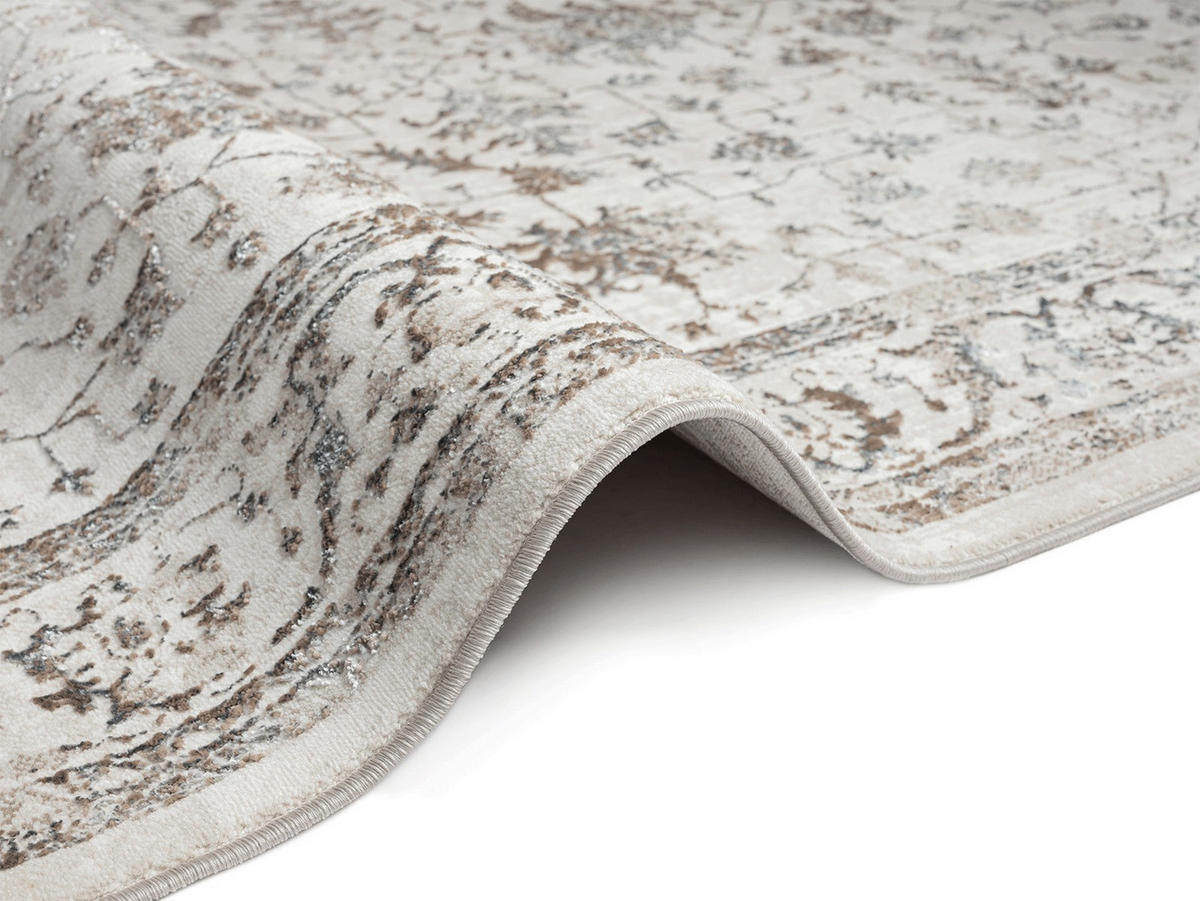 KURZFLORTEPPICH Orientalisch KAVALA Polyester Creme 160 x 230 cm - Beige, Textil (160/230cm) - KADIMA DESIGN
