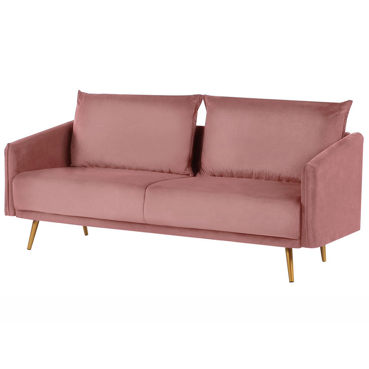5-SITZER SOFA SET Samtstoff Rosa Maura - Pink, Textil (185/83/78cm) - Beliani