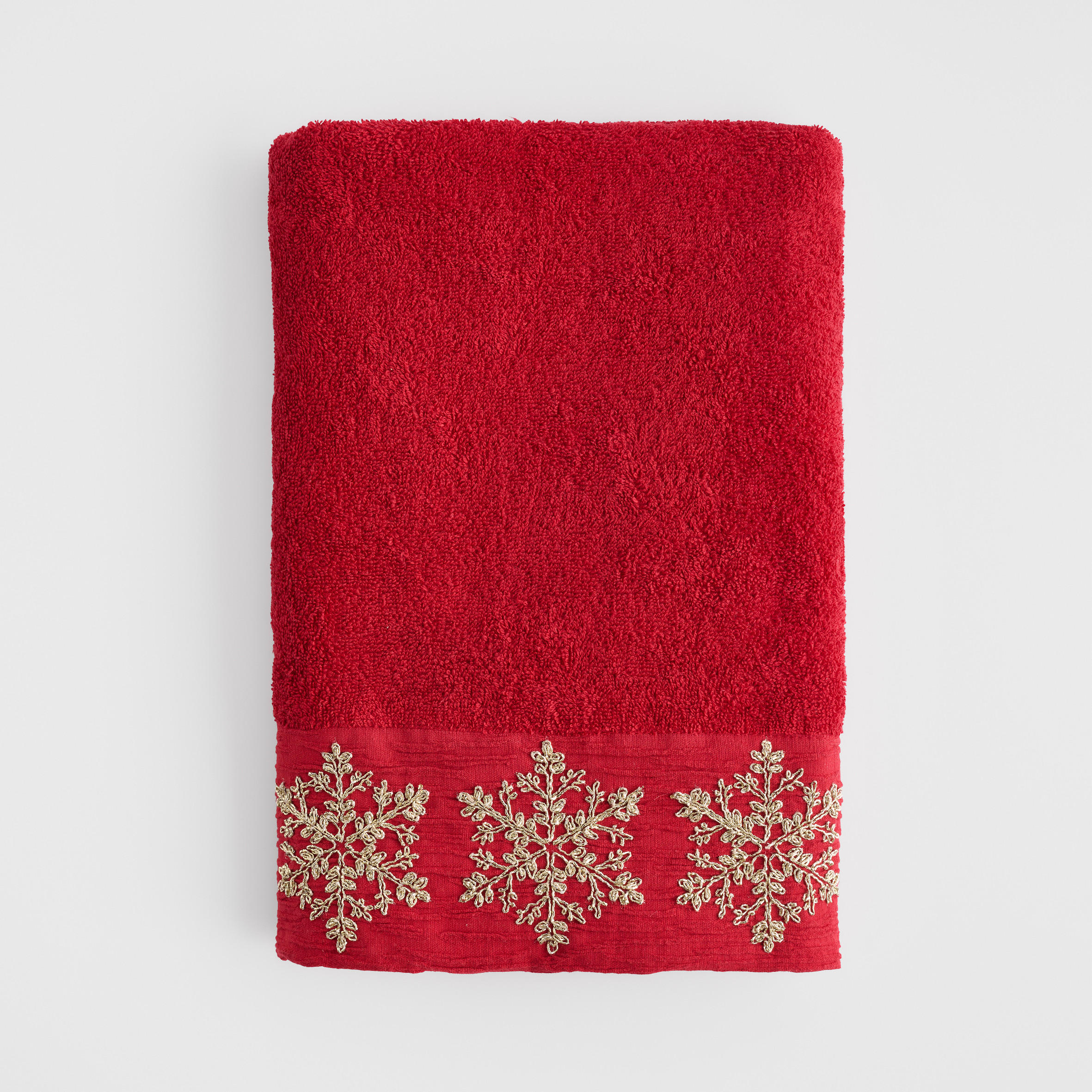 GESCHIRRTUCH Snowy Rot 70x130cm, Weihnachten Baumwolle Küchentücher, Weihnachtsdeko, Christmas - Rot, Textil (70/130cm) - home&you