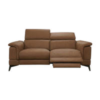 3-SITZER Sofa Planet Echtleder mit 1 x Relaxfunktion Cognacbraun - Cognac, Leder/Metall (200/80/110cm)
