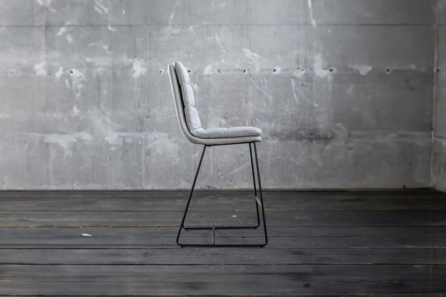 BARHOCKER VINCE Hellgrau Webstoff - Hellgrau, Textil (45/105/58cm) - KAWOLA