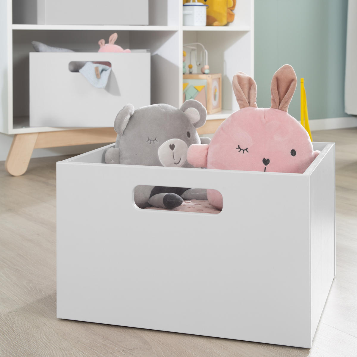 SPIEL-BOX Grau - Grau, Holzwerkstoff (42/38cm) - Roba