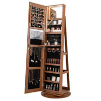 SCHMUCKSCHRANK Braun - Braun, Holz (55/161/55cm) - COSTWAY