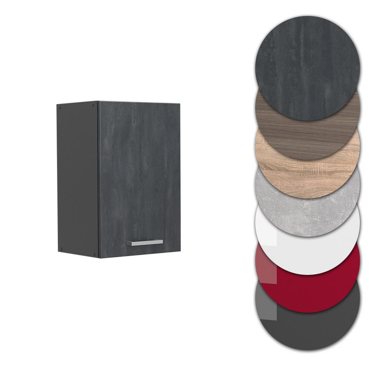 HÄNGESCHRANK R-Line Schwarz Beton 40 cm - Anthrazit/Schwarz, Holzwerkstoff (40/60/31cm) - Vicco