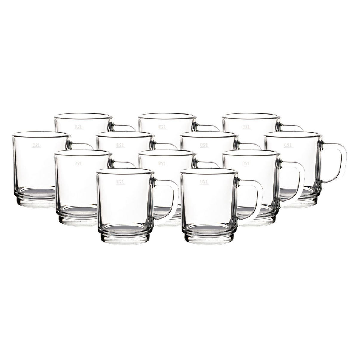 GLASTASSEN KAFFEEGLÄSER Pub transparent 0,2 l 12er Set - Transparent, Glas (0.2L) - Pasabahce