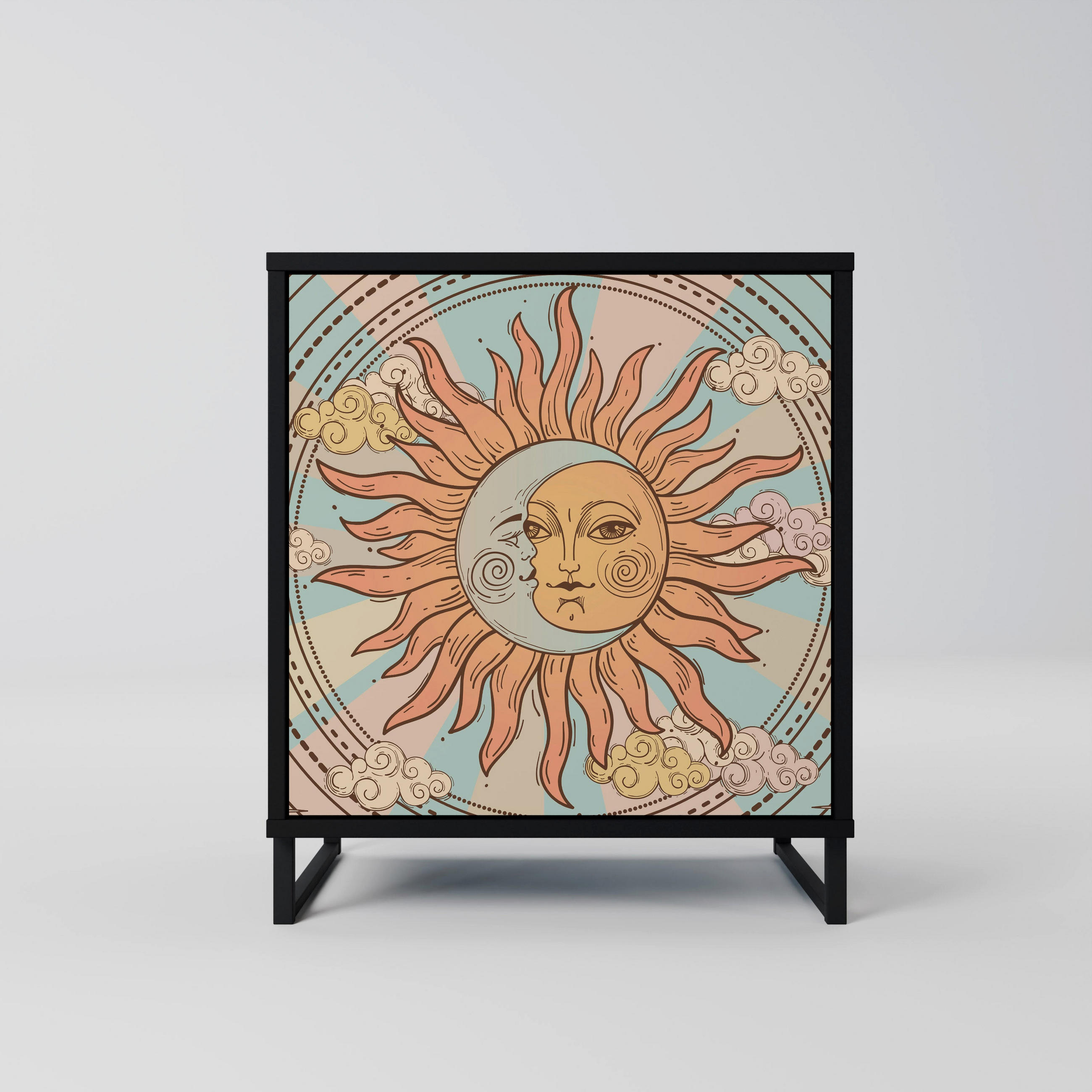 SpaceRebels Sideboard Schwarz 57.5x67.5x42 cm