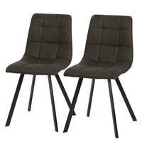 POLSTERSTUHL - Anthrazit, Textil/Metall (44/86/57cm) - home24