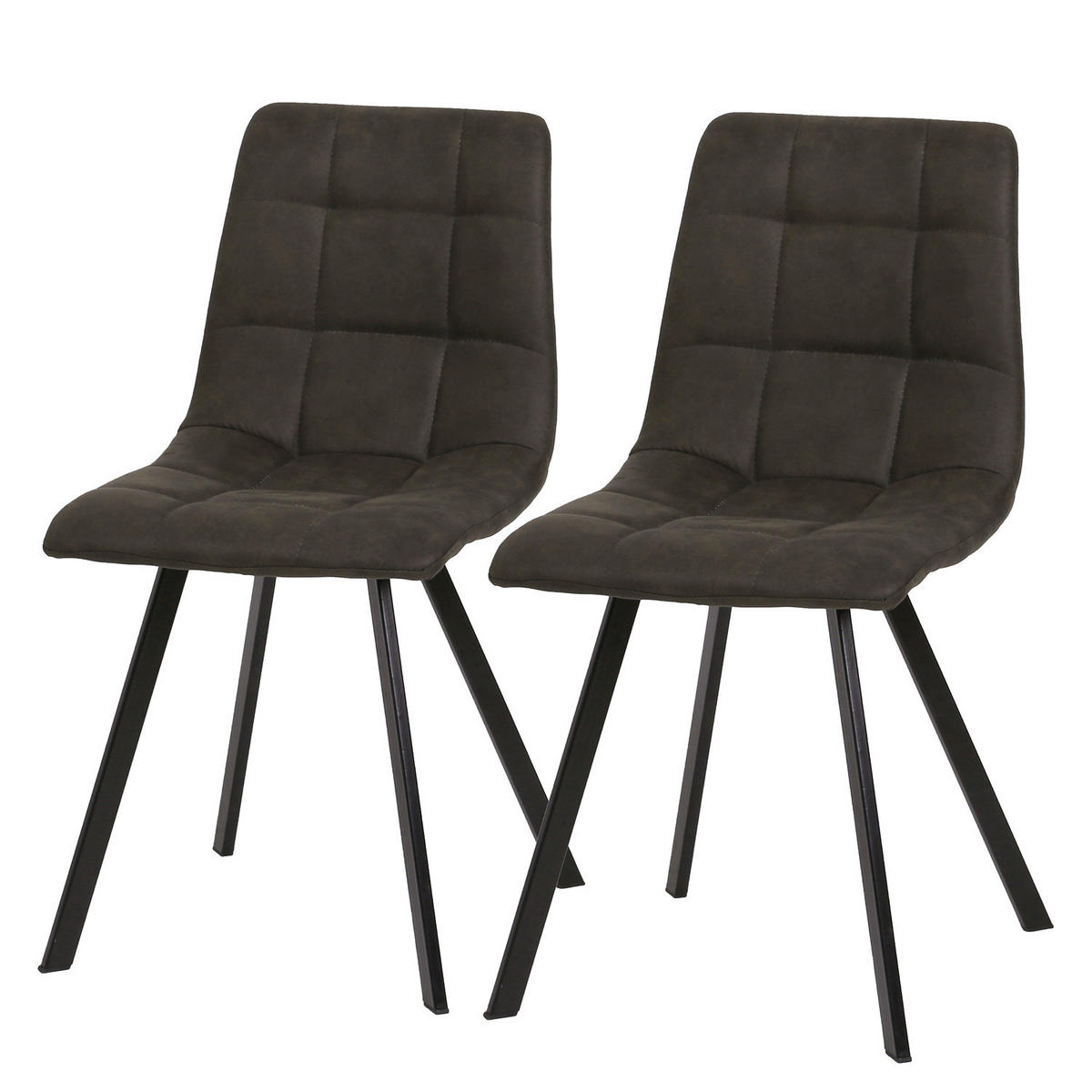 POLSTERSTUHL - Anthrazit, Textil/Metall (44/86/57cm) - home24