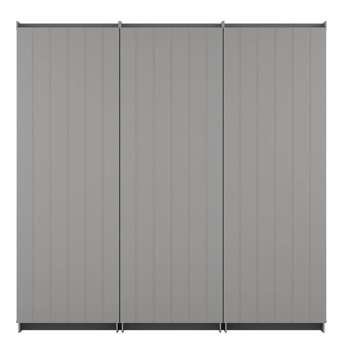 MASSIVE REGALWAND - Massivholz - Kieferfarben/Grau, Holz (222/223/37cm) - home24