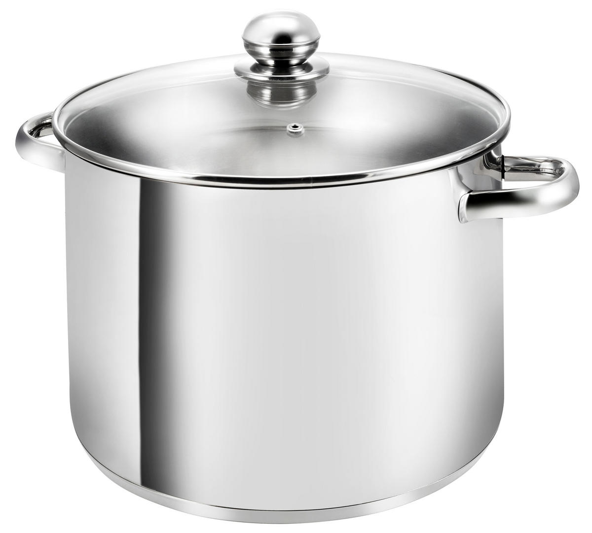 KOCHTOPF Grandis, Edelstahl, Induktion, 15 Liter, Ø 30 cm, Höhe 22 cm - Edelstahlfarben, Metall (30cm) - KOPF