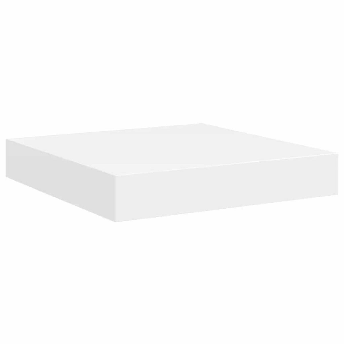 SCHWEBEREGALE 2er Set Weiss 23/23.5/3.8 Cm Mdf - Weiß, Holzwerkstoff (23.5/3.8/23.5cm) - vidaXL