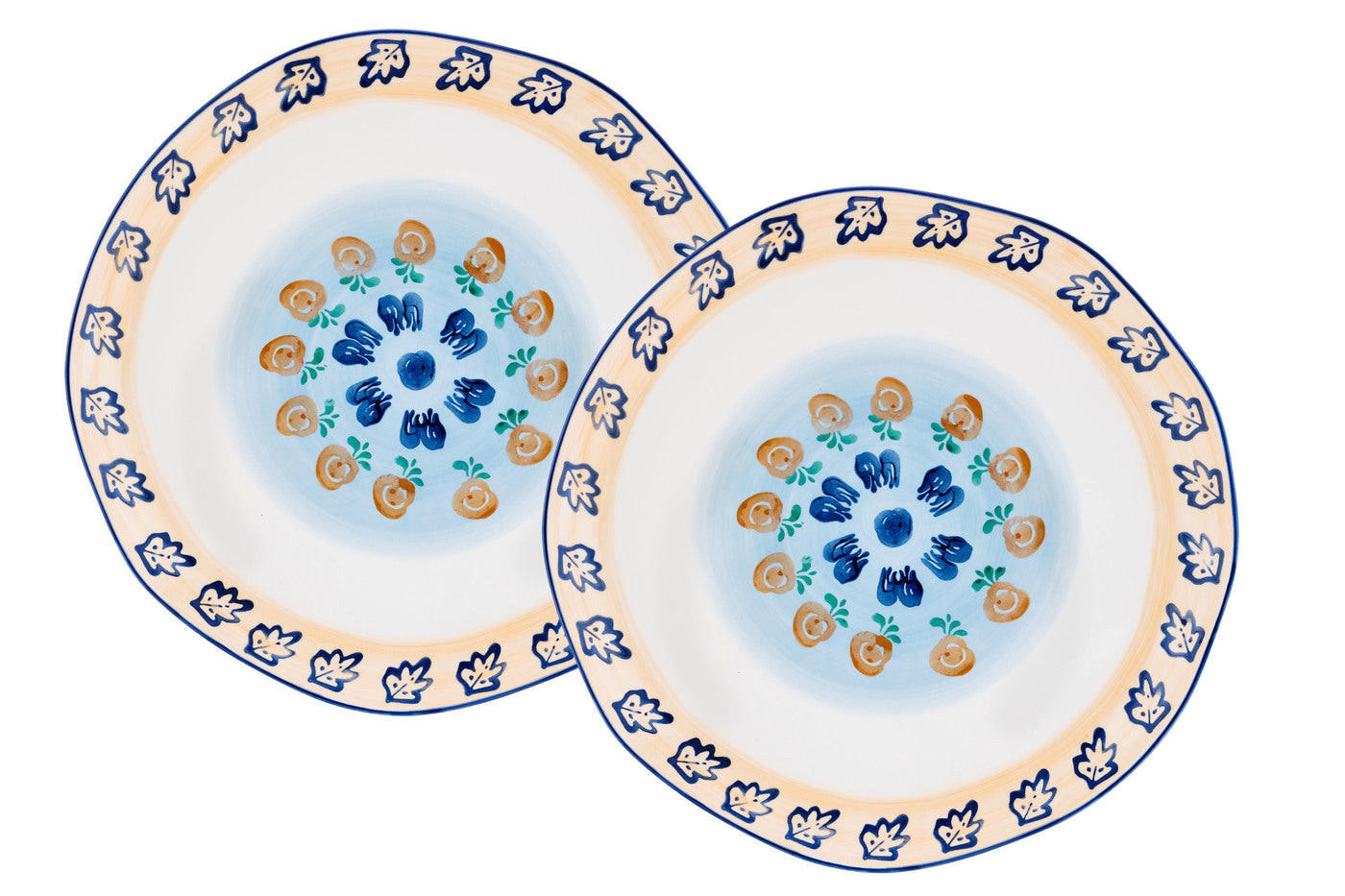 SERVIERPLATTEN Napoli Ø30cm - 2er-Set - Zitrusfrucht - Weiß, Keramik (30/2.8/30cm) - Björn