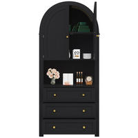 BUFFET 70/180/35 cm Schwarz aus MDF mit 3 Schubladen - Schwarz, Holzwerkstoff (35/180/70cm) - OKMYHOME