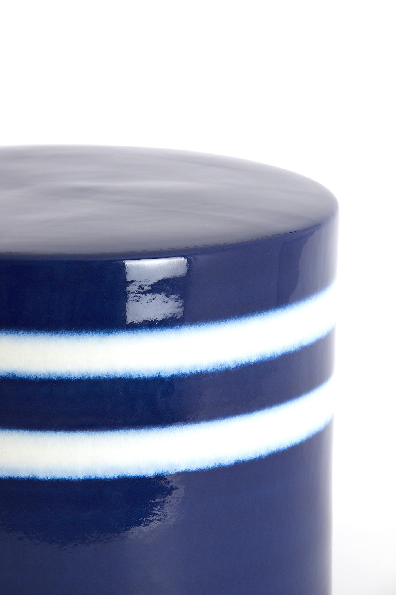BEISTELLTISCH Mooca Blau Ø42/34 cm - Blau, Keramik (42/42/34cm) - Light & Living