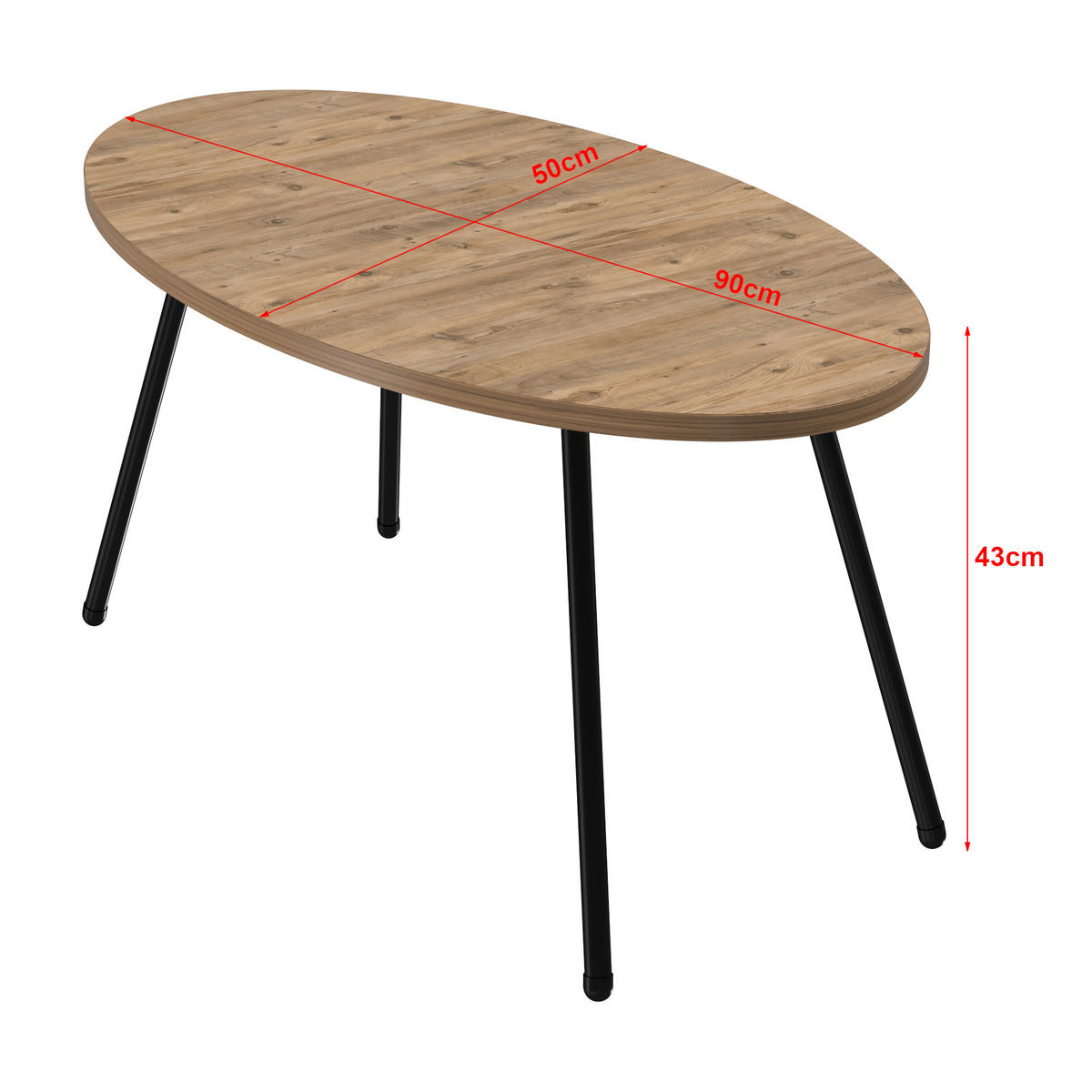 KONZOLOVÝ STOLEK Skærbæk 90/50/43 cm - hnědá, dřevo (50/90/43cm) - [en.casa]