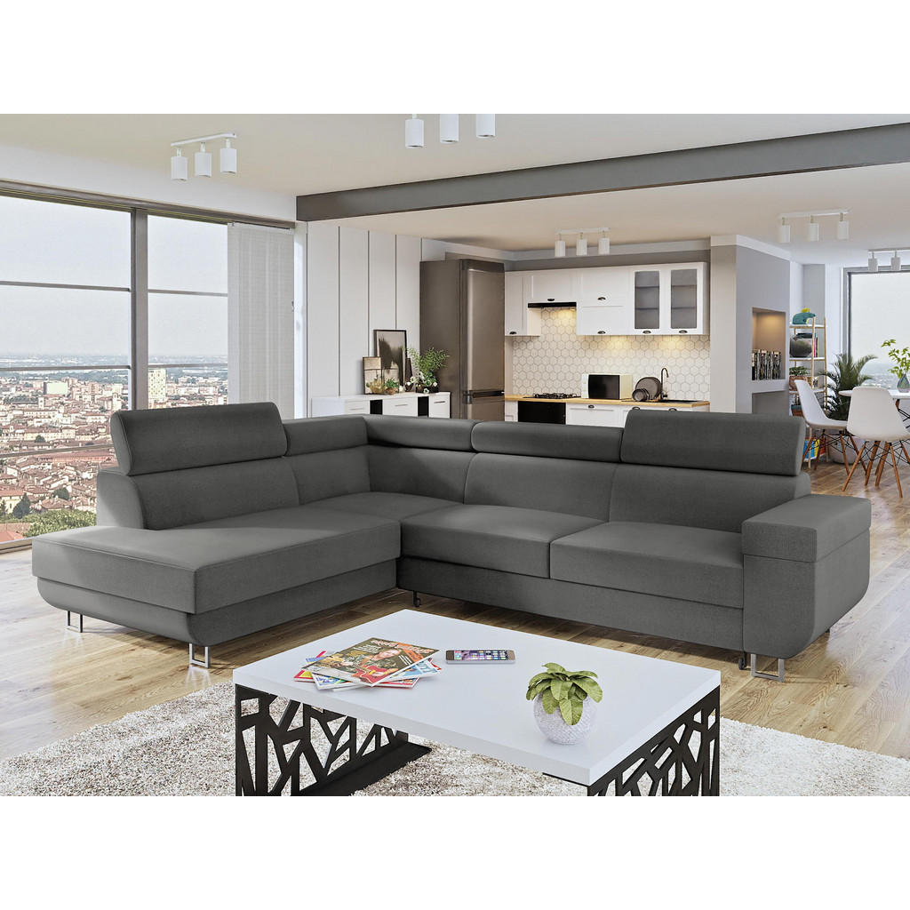 Thumbnail - Mirjan24 Ecksofa, Hellgrau, Textil, links montierbar, L-Form,Rechteckig, 253x188 cm, Wohnzimmer, Sofas & Couches, Wohnla...