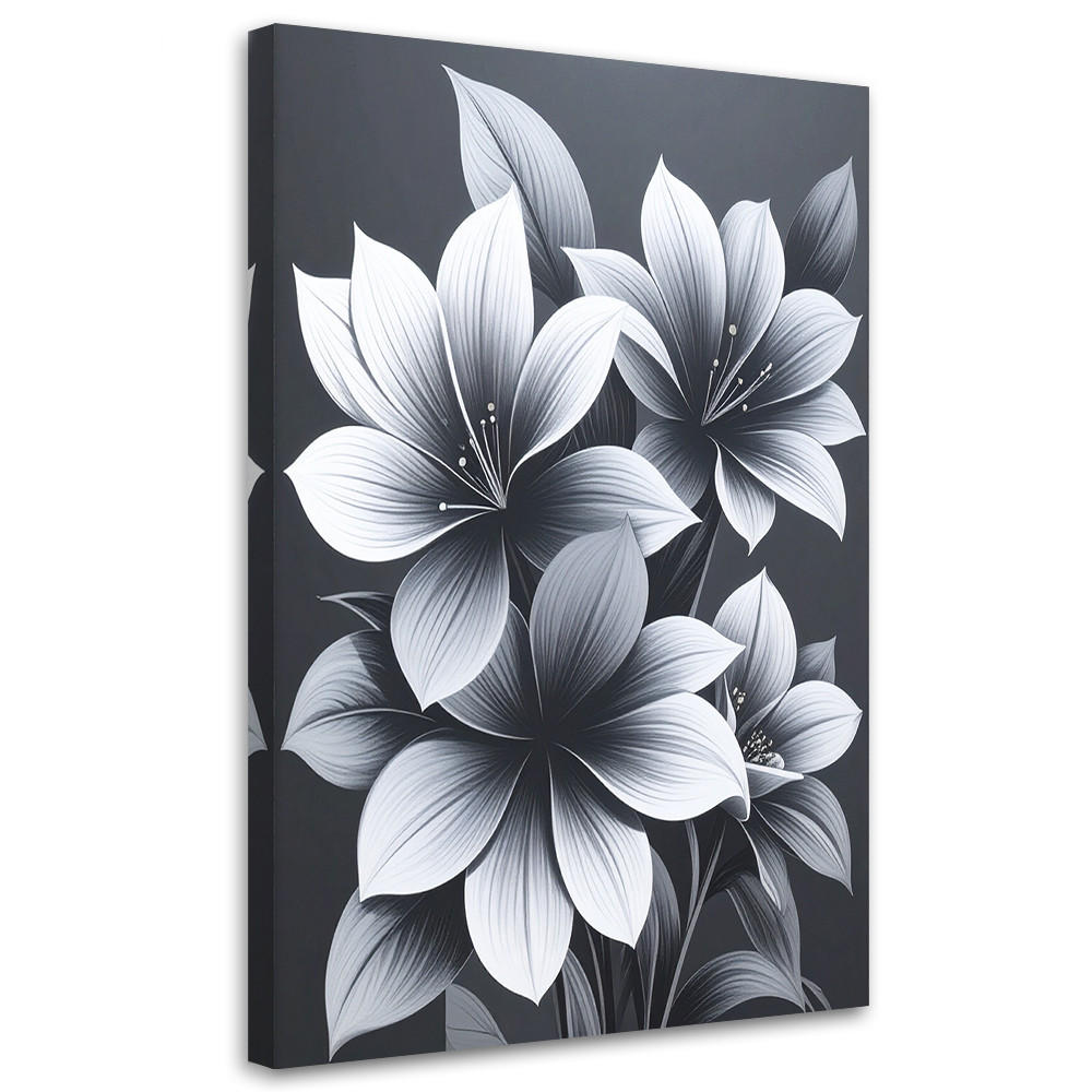 Feeby Leinwandbilder, Grau 80x120 cm
