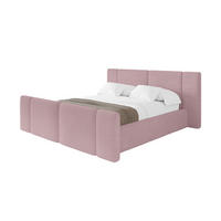 POLSTERBETT mit Bettkasten, Fußteil und Lattenrost, Boxbett ohne Matratze - RIVO-Z 160x200 Rosa - Rosa, Holzwerkstoff/Textil (160/200cm) - ALTDECOR