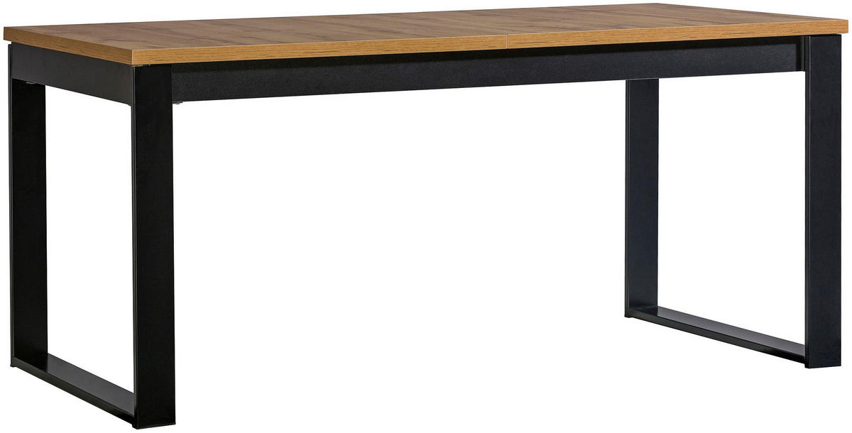 ESSTISCH KIMA Ausziehbar 160 - 240 / 90 x 77 cm - Eiche Wotan/Schwarz, Holz (160/90/77cm) - MASSENO