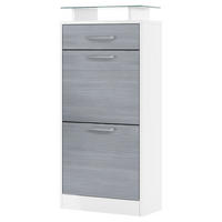 SCHUHSCHRANK Loret Front in Avola-Anthrazit - Anthrazit, Holzwerkstoff (46/104/23cm) - Vladon