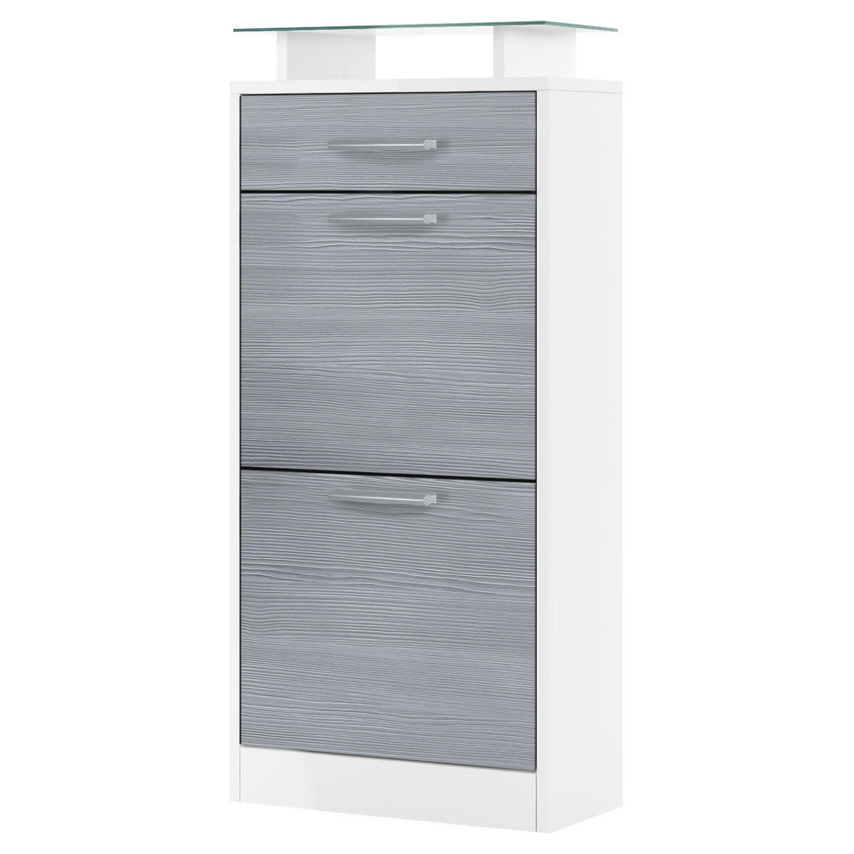 SCHUHSCHRANK Loret Front in Avola-Anthrazit - Anthrazit, Holzwerkstoff (46/104/23cm) - Vladon