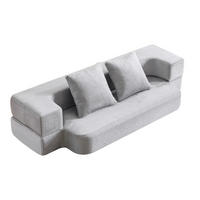 SCHLAFSOFA DE-34992 2-in-1 klappbar Hellgrau - Hellgrau, Textil (52/48/190cm) - ComfortXL