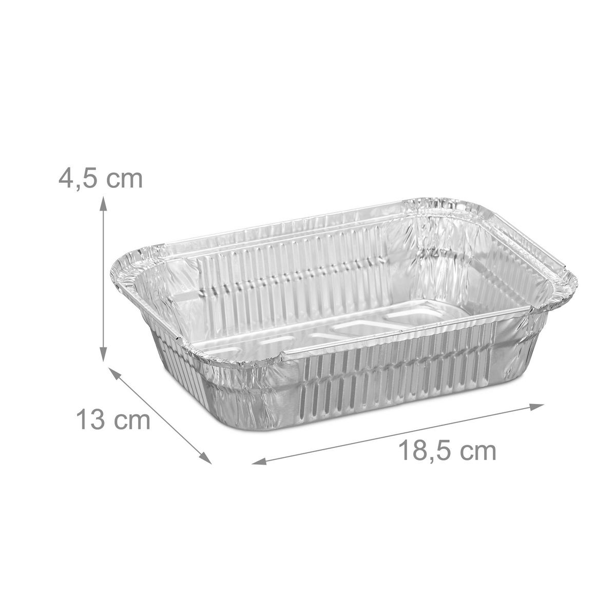 50XALUSCHALEN - Silberfarben, Metall (13/18.5/4.5cm) - Relaxdays