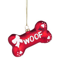 BAUMANHÄNGER Hang On Woof - Rot, Glas (10/3.5/6cm) - Butlers