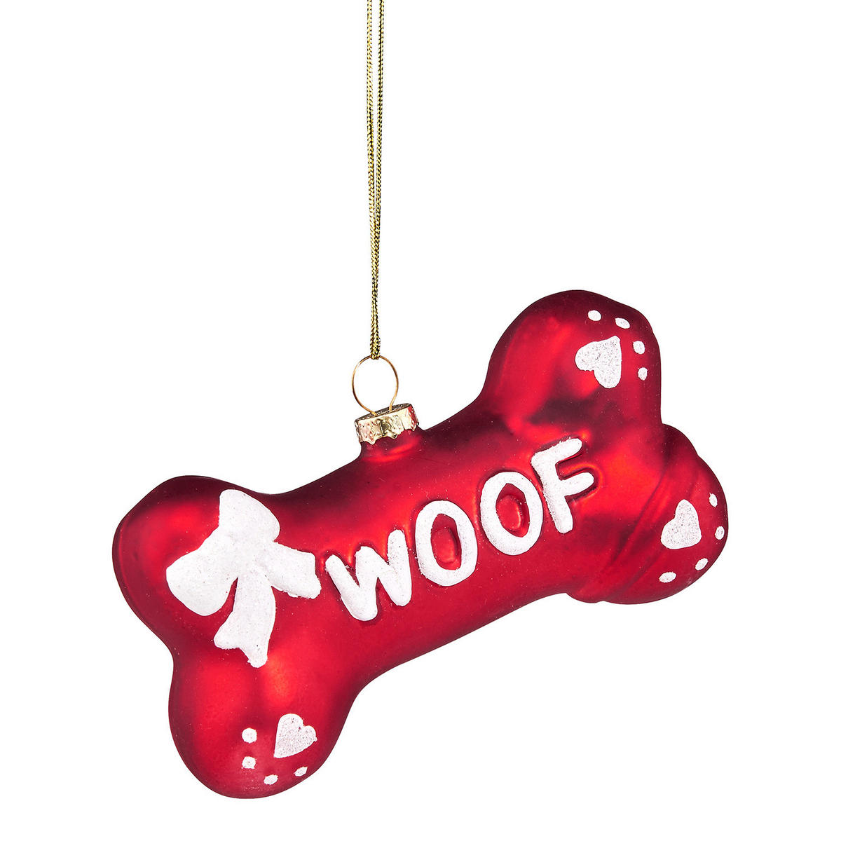 BAUMANHÄNGER Hang On Woof - Rot, Glas (10/3.5/6cm) - Butlers