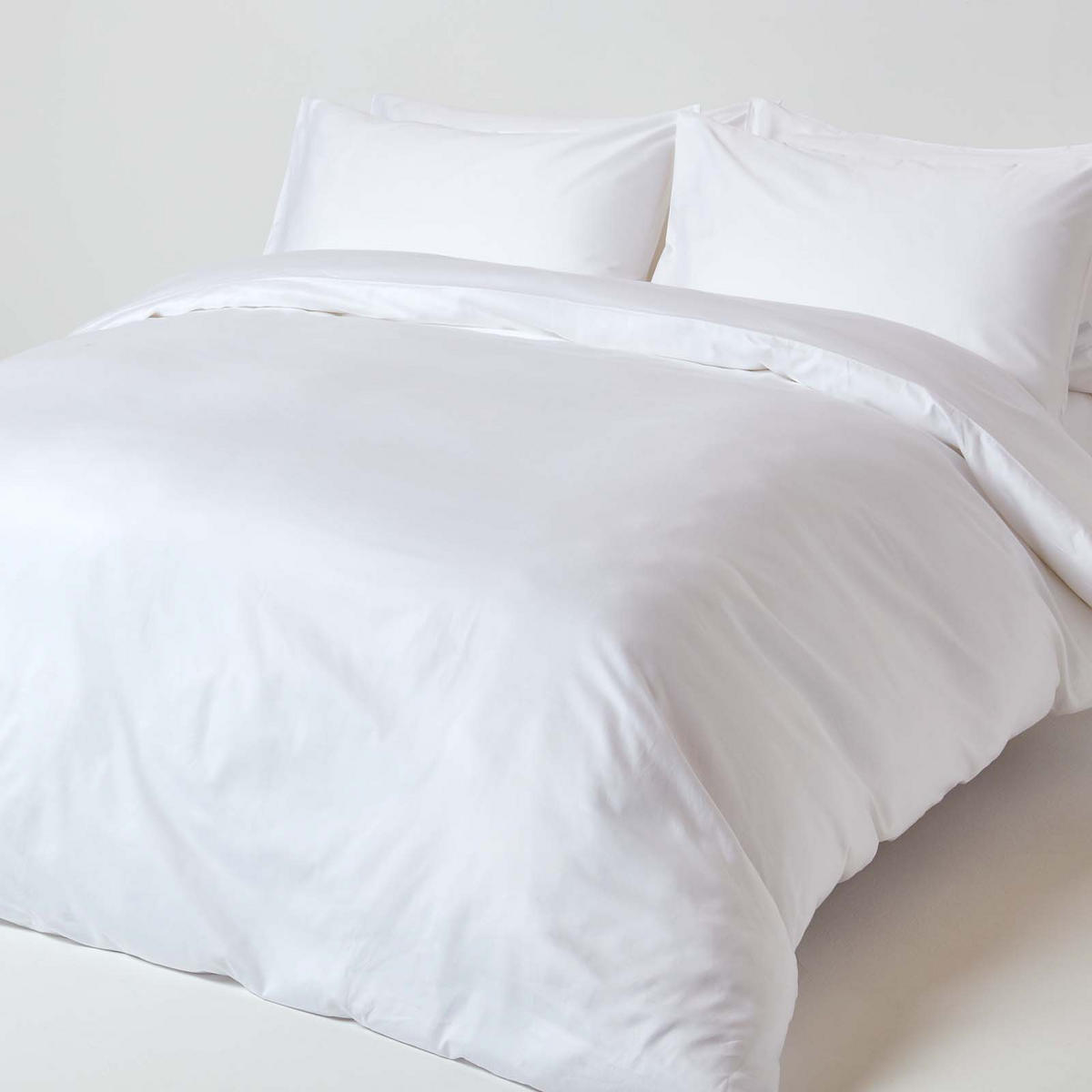 SPANNBETTLAKEN Satin aus 100% Bio-Baumwolle - Weiß, Textil (180/200cm) - Homescapes