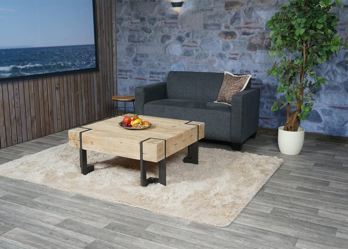 2-SITZER SOFA COUCH LOUNGESOFA Anthrazit - Anthrazit, Textil (136/76/72cm) - MCW