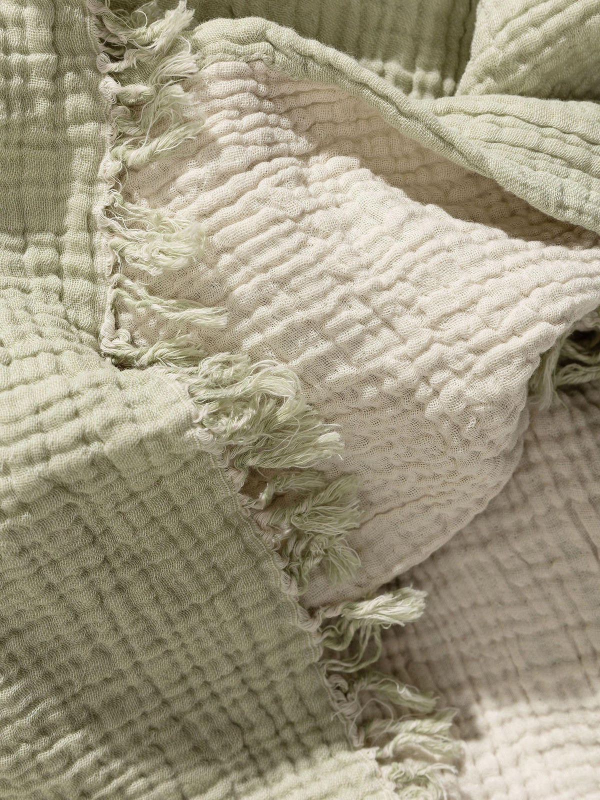 BAUMWOLLDECKE Lilo Hellgrün 130x170 cm - Hellgrün, Textil (130/170cm) - Lytte