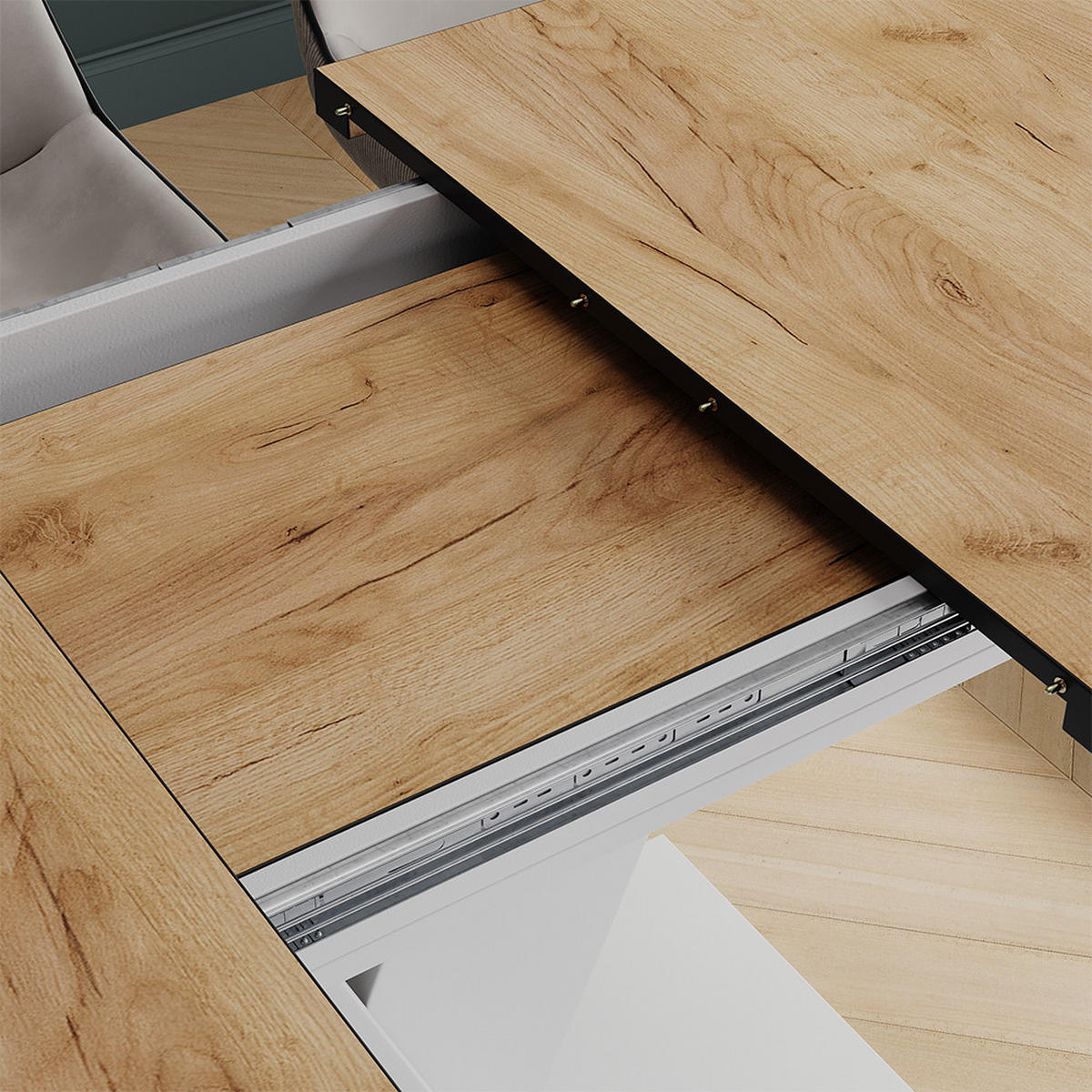 JÍDELNÍ STŮL Fenaro Černá/bílá - bílá/medově dubová, kompozitní dřevo (80/120/77.4cm) - Vicco