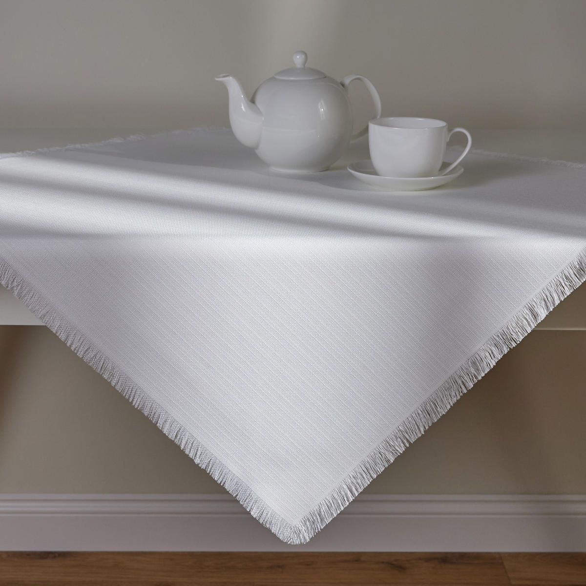 TISCHDECKE Arata - Weiß, Textil (80/80/1cm) - home&you