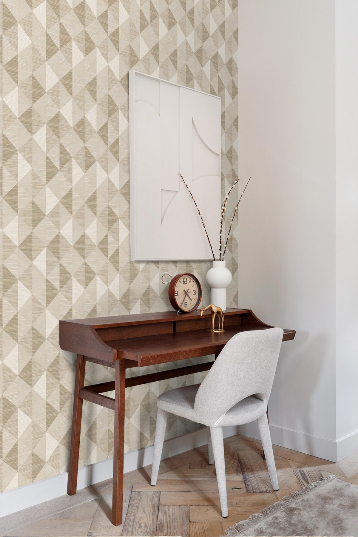 TAPETE 3D Grasmuster 50 x 900 cm - Beige, Papier (50/900cm) - Origin Wallcoverings