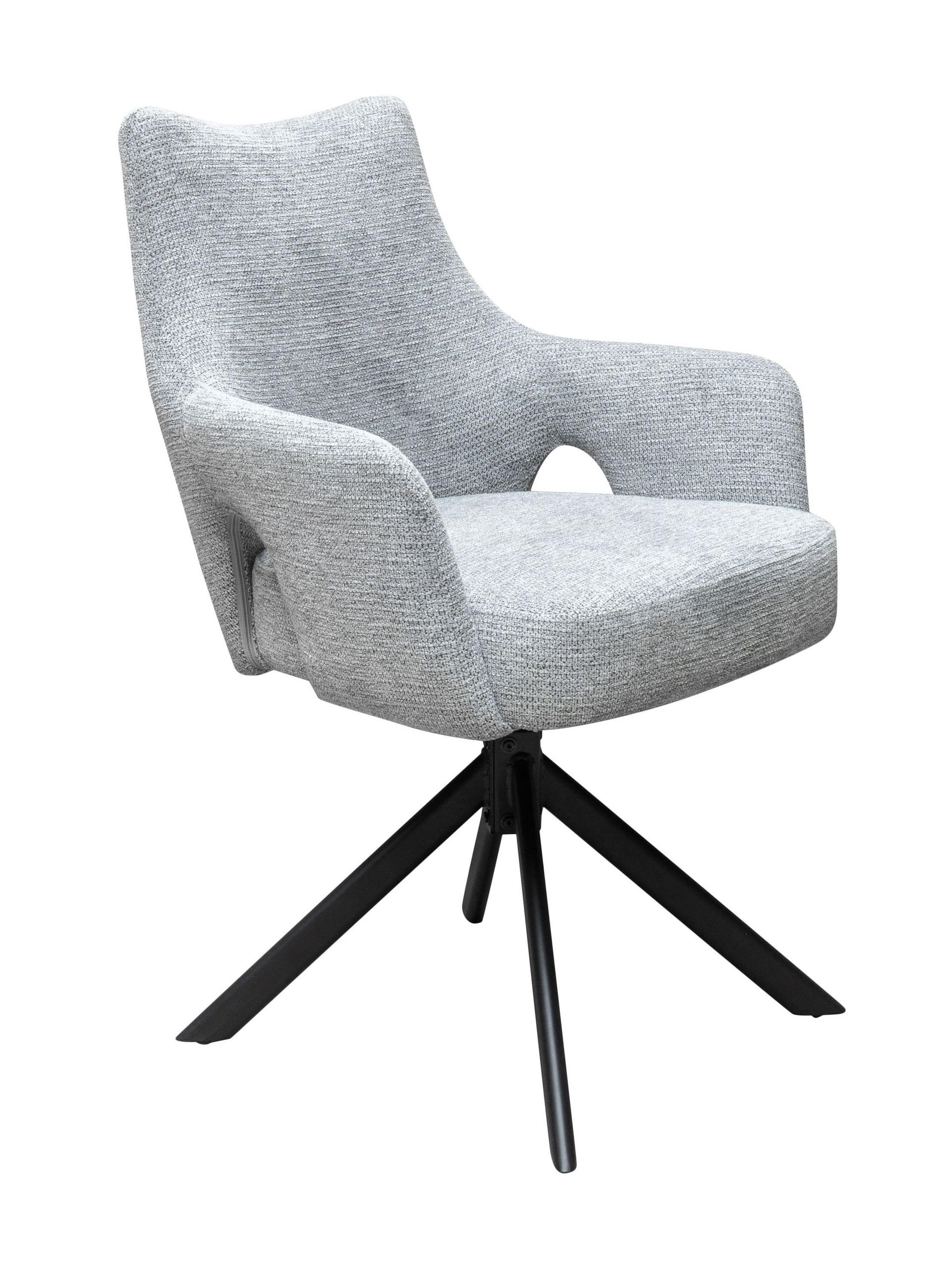 ESSZIMMERSTUHL Merlin, Webstoff, Grau - Grau, Textil (61/87/58cm) - dasmöbelwerk
