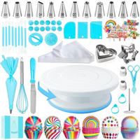 BACKSET 255-teiliges Tortendekorationsset mit Drehteller - Multicolor, Kunststoff (30.4/14/30.4cm)