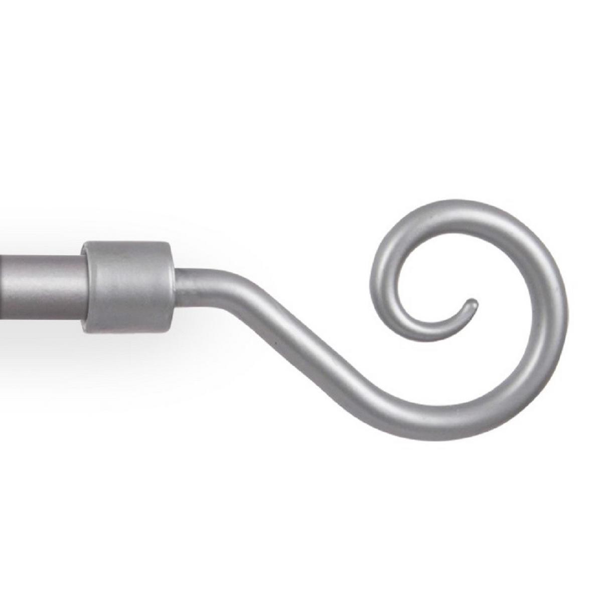 GARDINENSTANGENSET 120-220cm Silber Roma - Silberfarben, Metall (120cm)