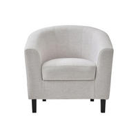 SESSEL mit gerader Rückenlehne - 1 Person - Stoff - Beige - - Beige, Textil (78/76/71cm) - Vente-Unique